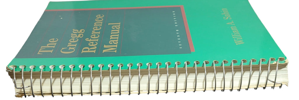 The Gregg Reference Manual – Seventh Edition by William A. Sabin (1985, Spiral-bound)