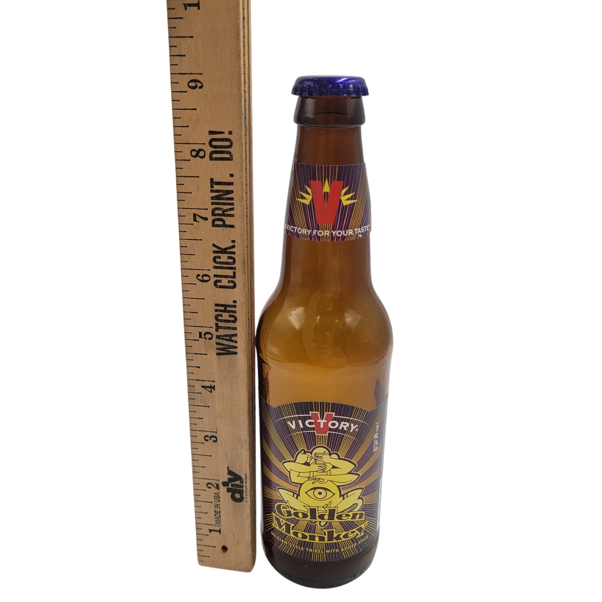 Victory Golden Monkey Beer Bottle – Vintage Brewery Collectible with Psychedelic Label Art