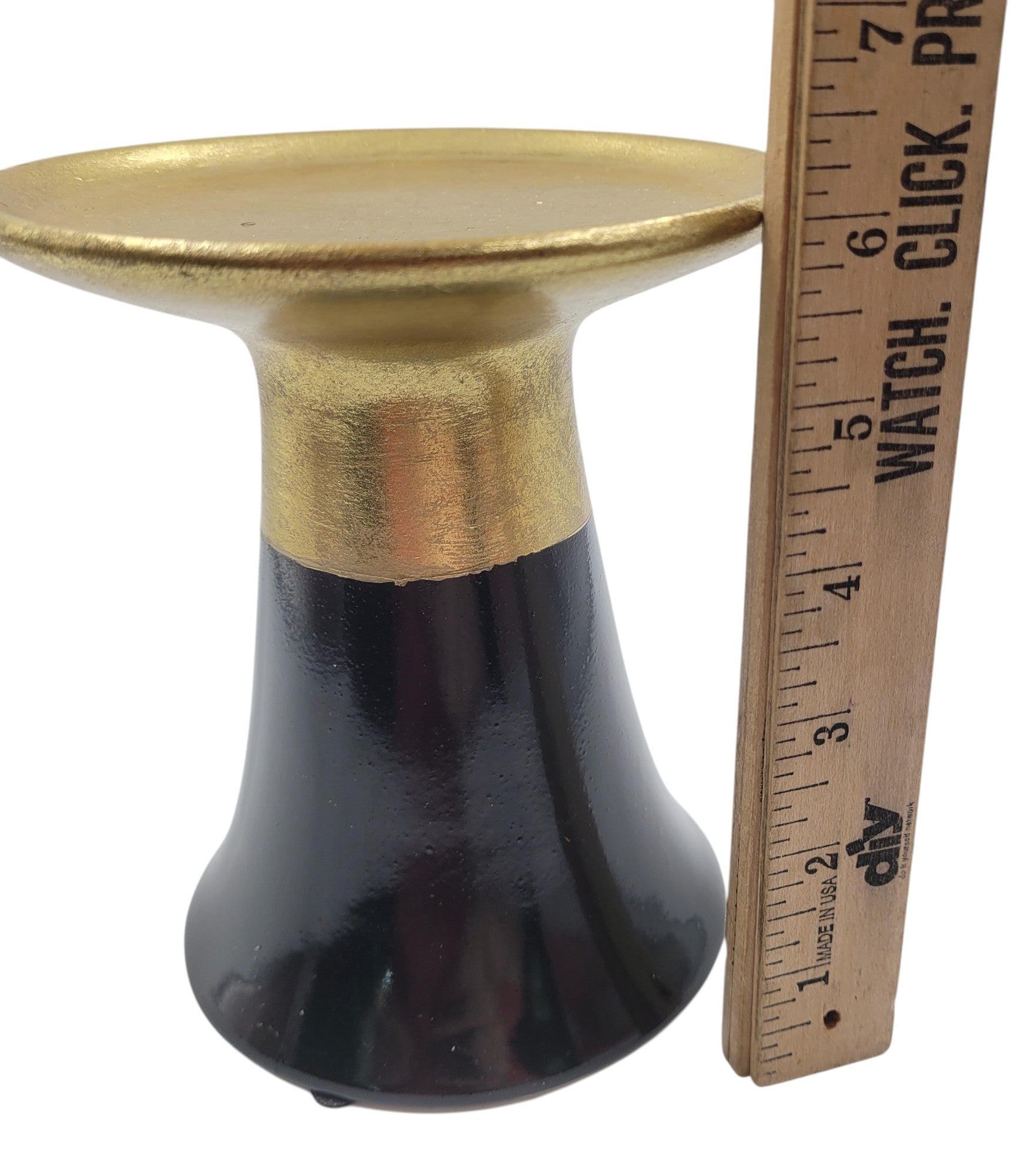 Vintage Style Gold and Black Display Pedestal Stand – Elegant Home Decor Riser