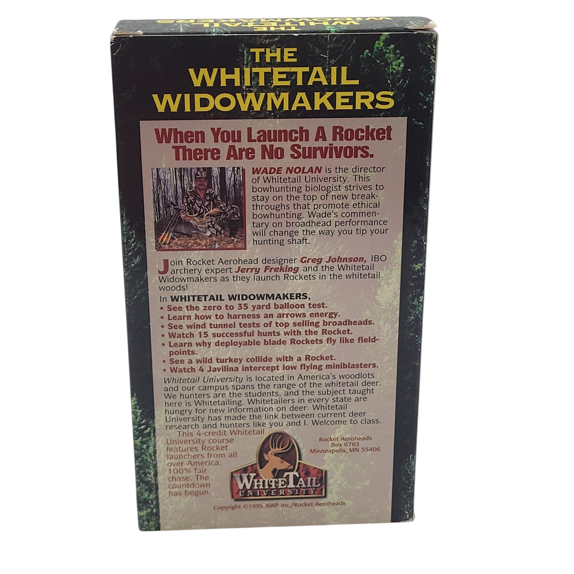 Whitetail Widowmakers VHS 1995 – Rocket Aeroheads Hunting Video (Tested)