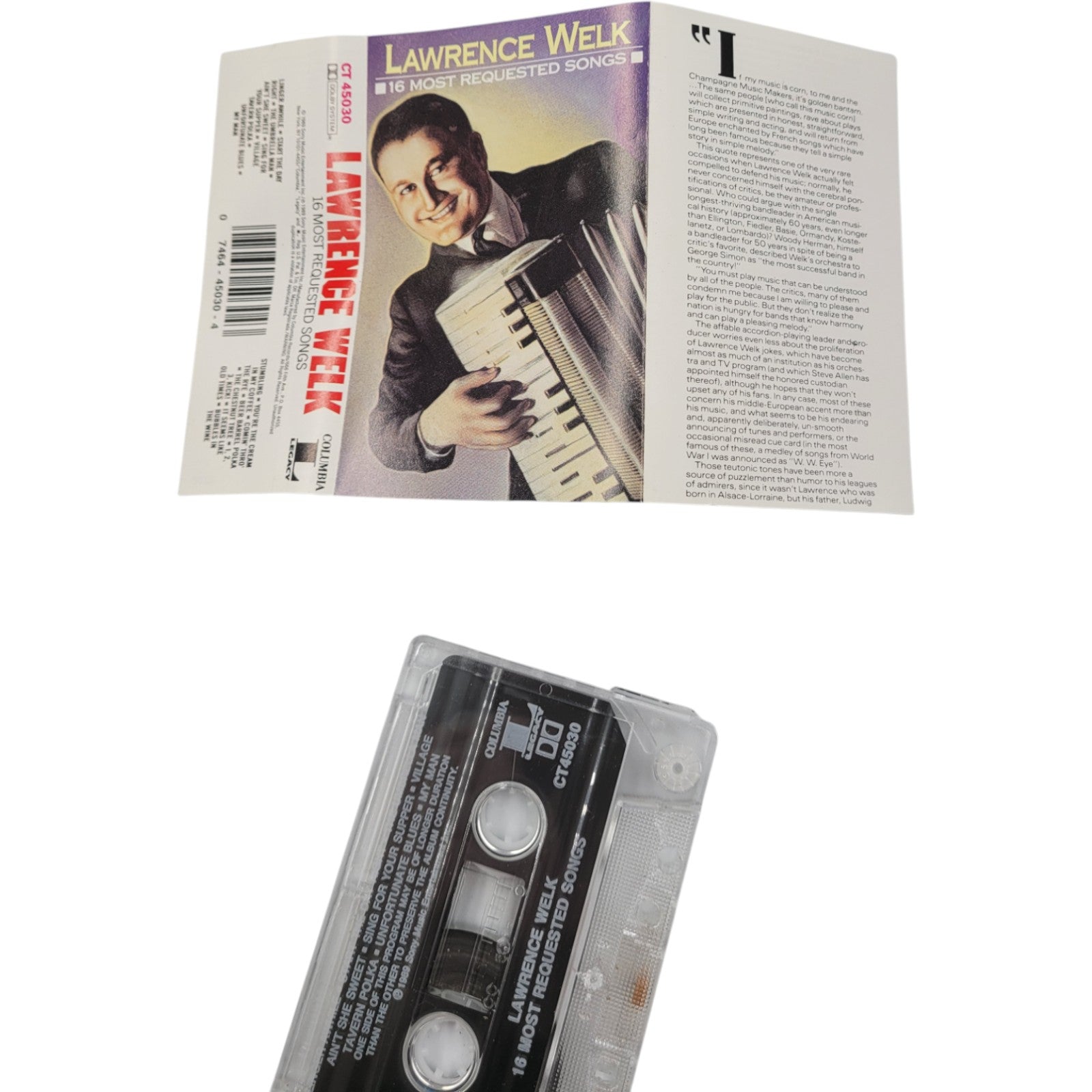 Lawrence Welk – 16 Most Requested Songs (Cassette, Tested & Working)