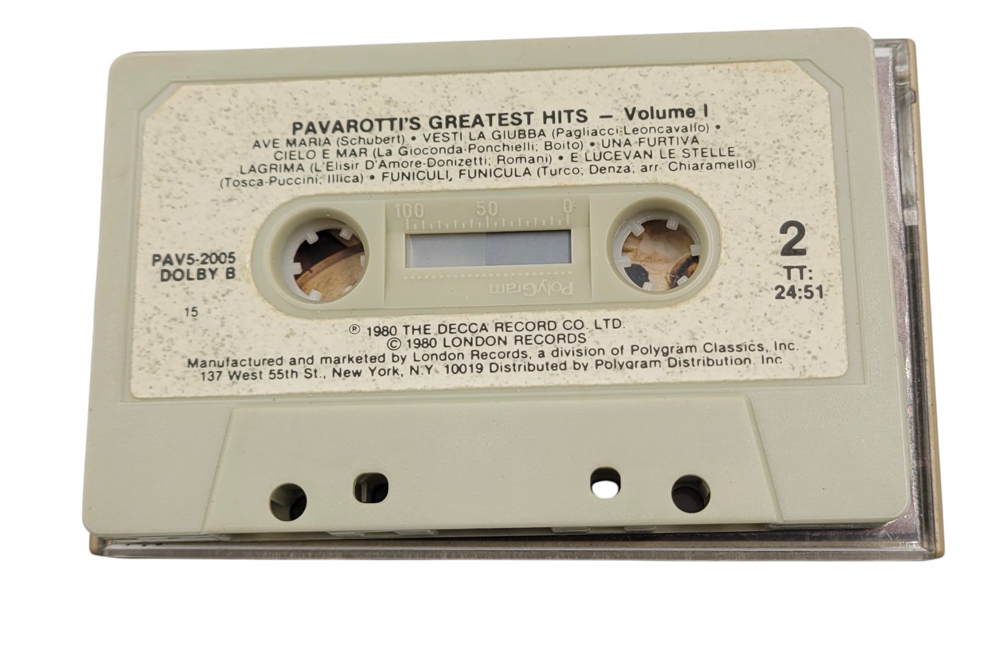 Pavarotti's Greatest Hits – Volume One (Cassette Tape)