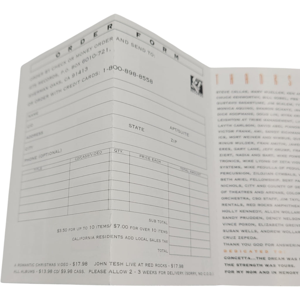 John Tesh – Live at Red Rocks (1995 Cassette Tape) | Colorado Symphony Orchestra