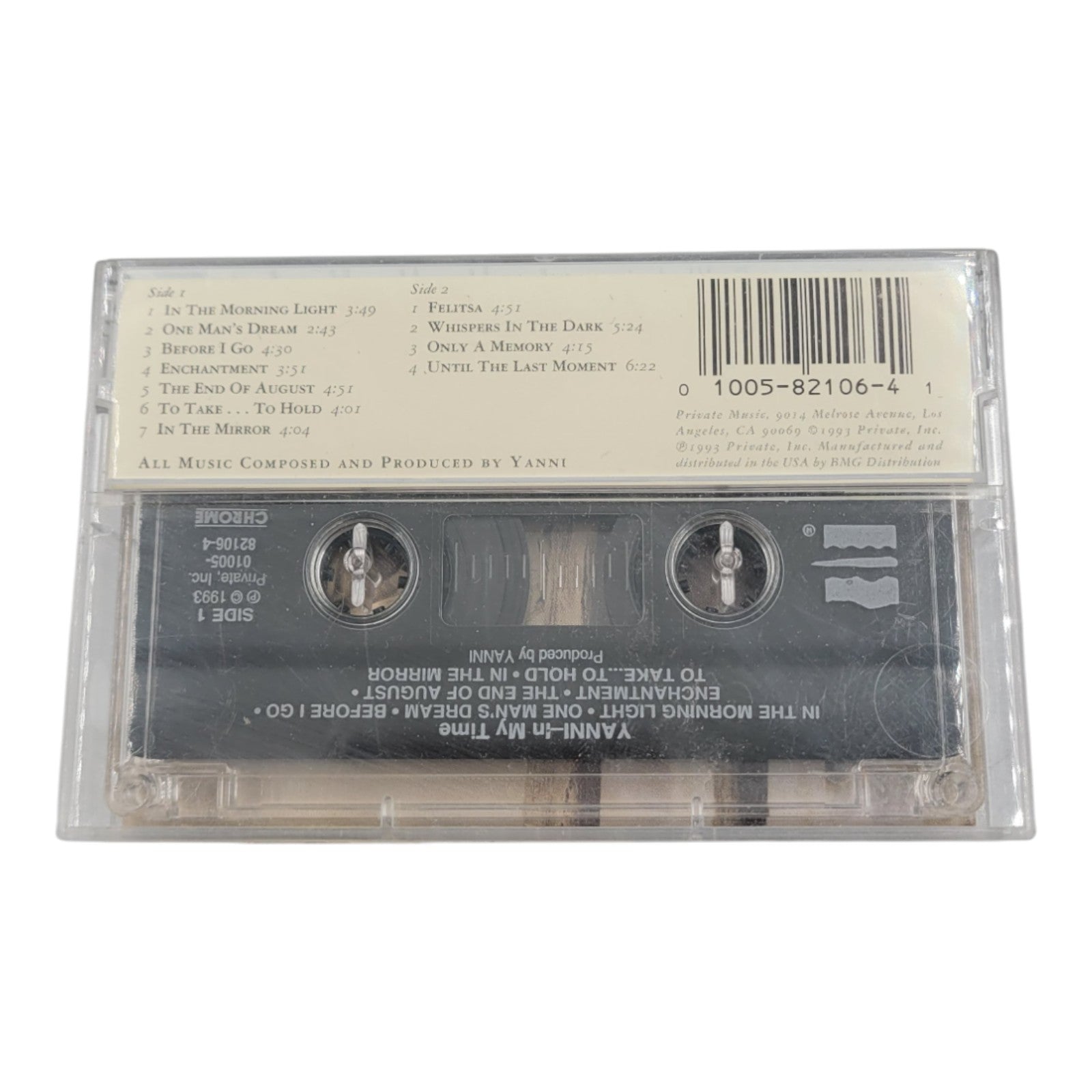 Yanni – In My Time Cassette Tape (1993, Chrome Dolby, Tested, Works)