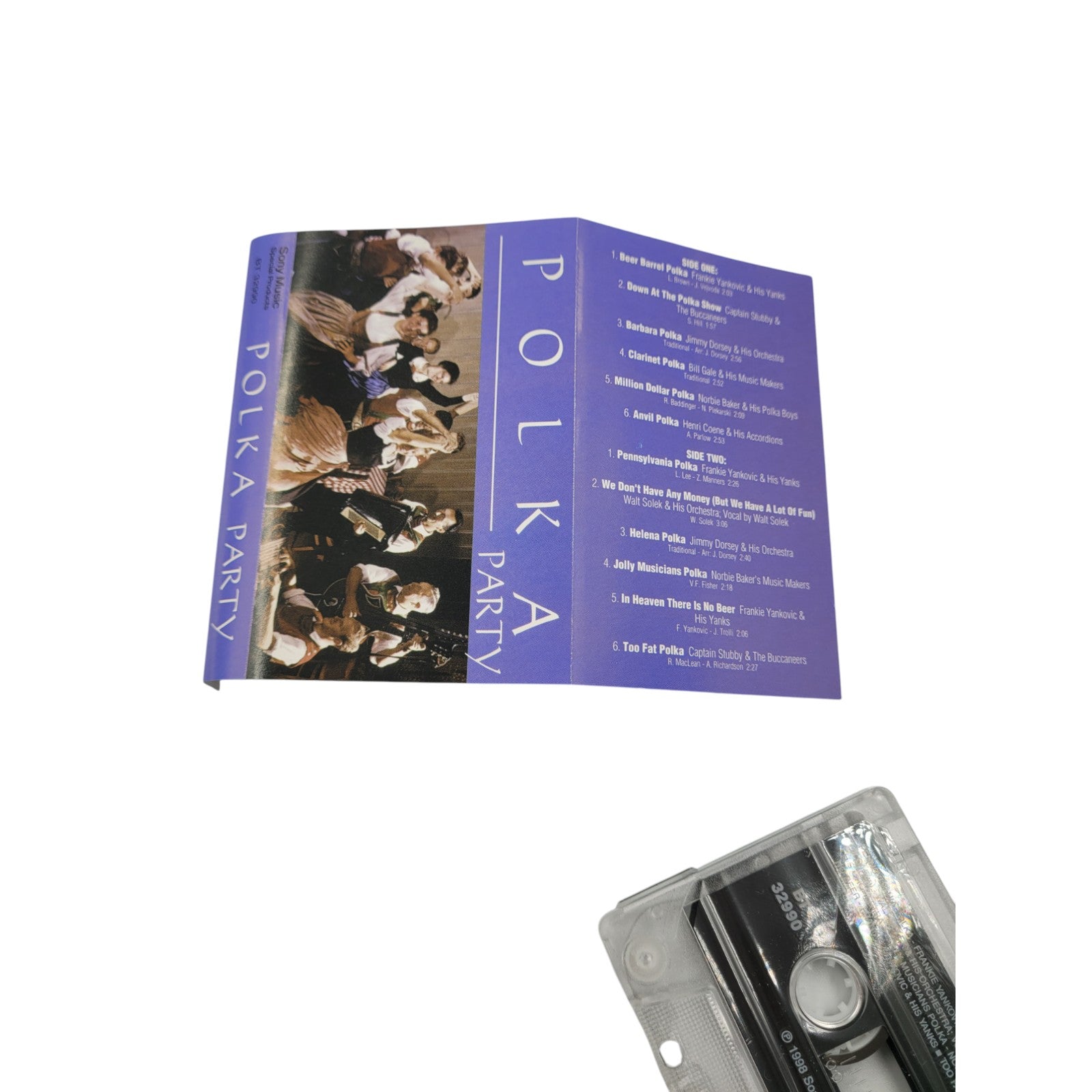 Polka Party Cassette Tape – 1998 Sony Music – Frankie Yankovic, Jimmy Dorsey – Tested