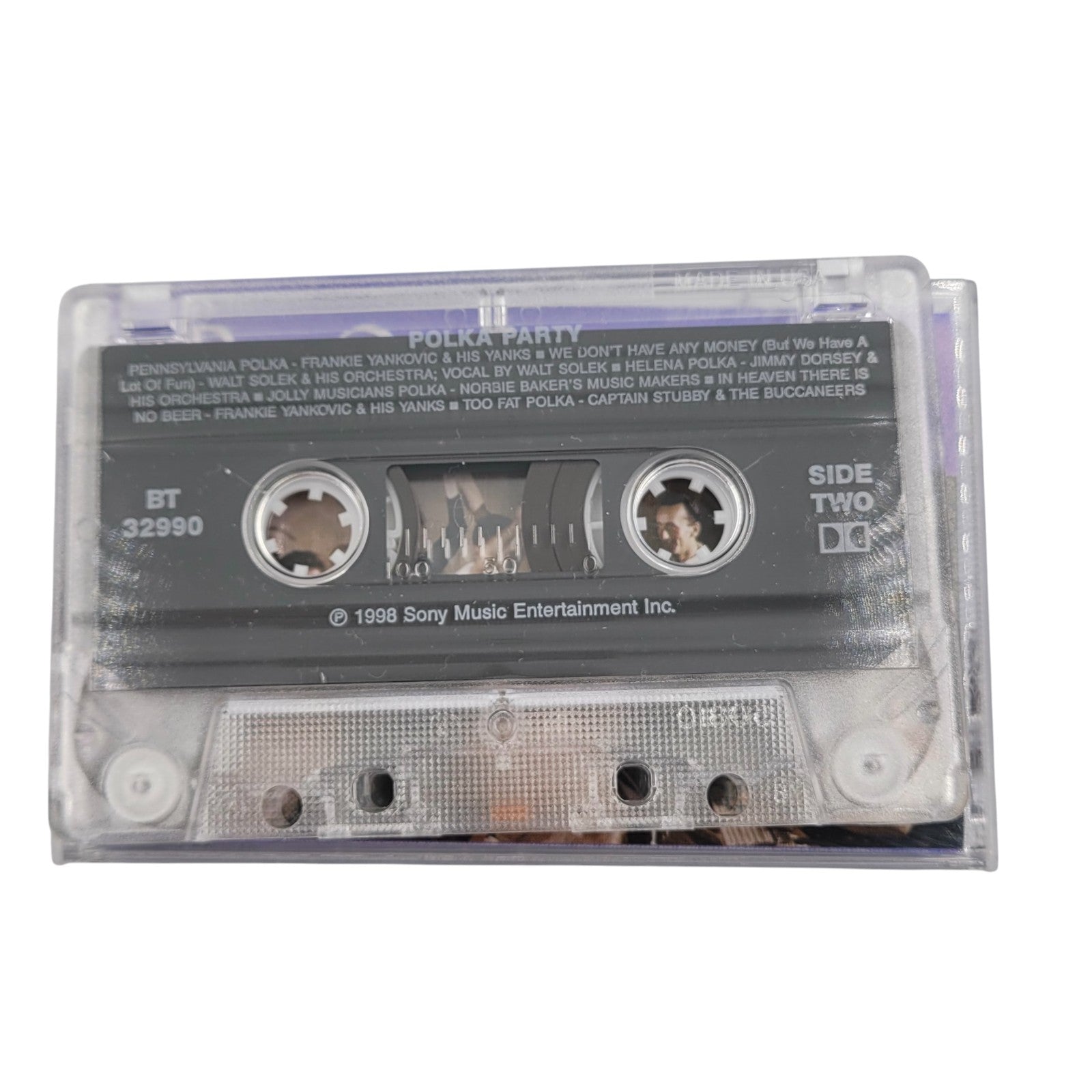 Polka Party Cassette Tape – 1998 Sony Music – Frankie Yankovic, Jimmy Dorsey – Tested