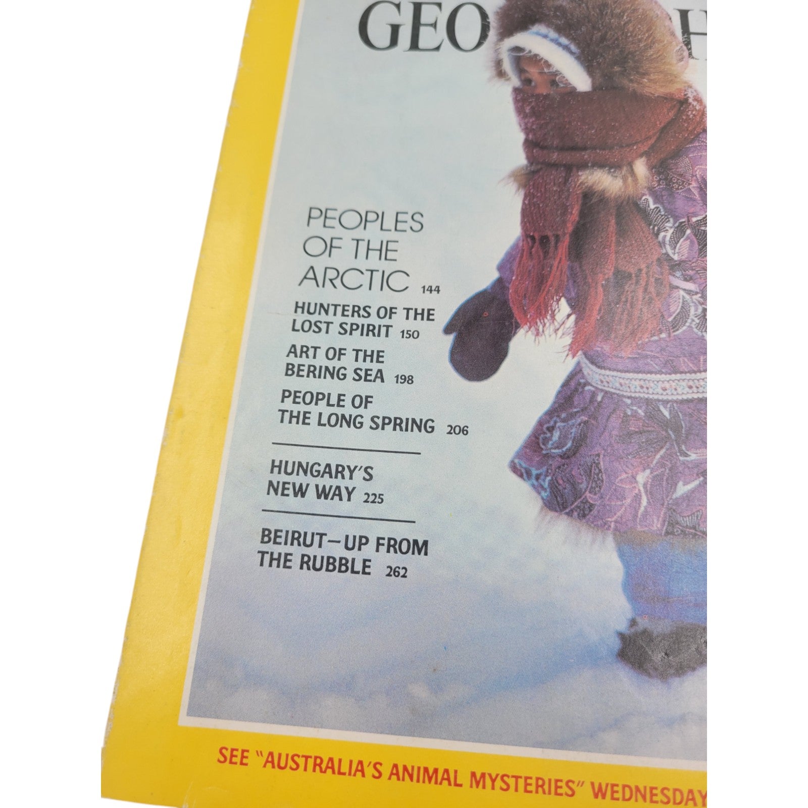 National Geographic Feb 1983 Arctic Cultures Hungary Beirut PBS Vintage Mag