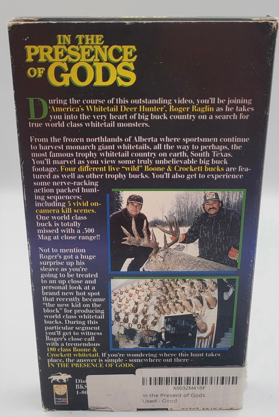 Roger Raglin – In The Presence of Gods (VHS, 90 Minutes)