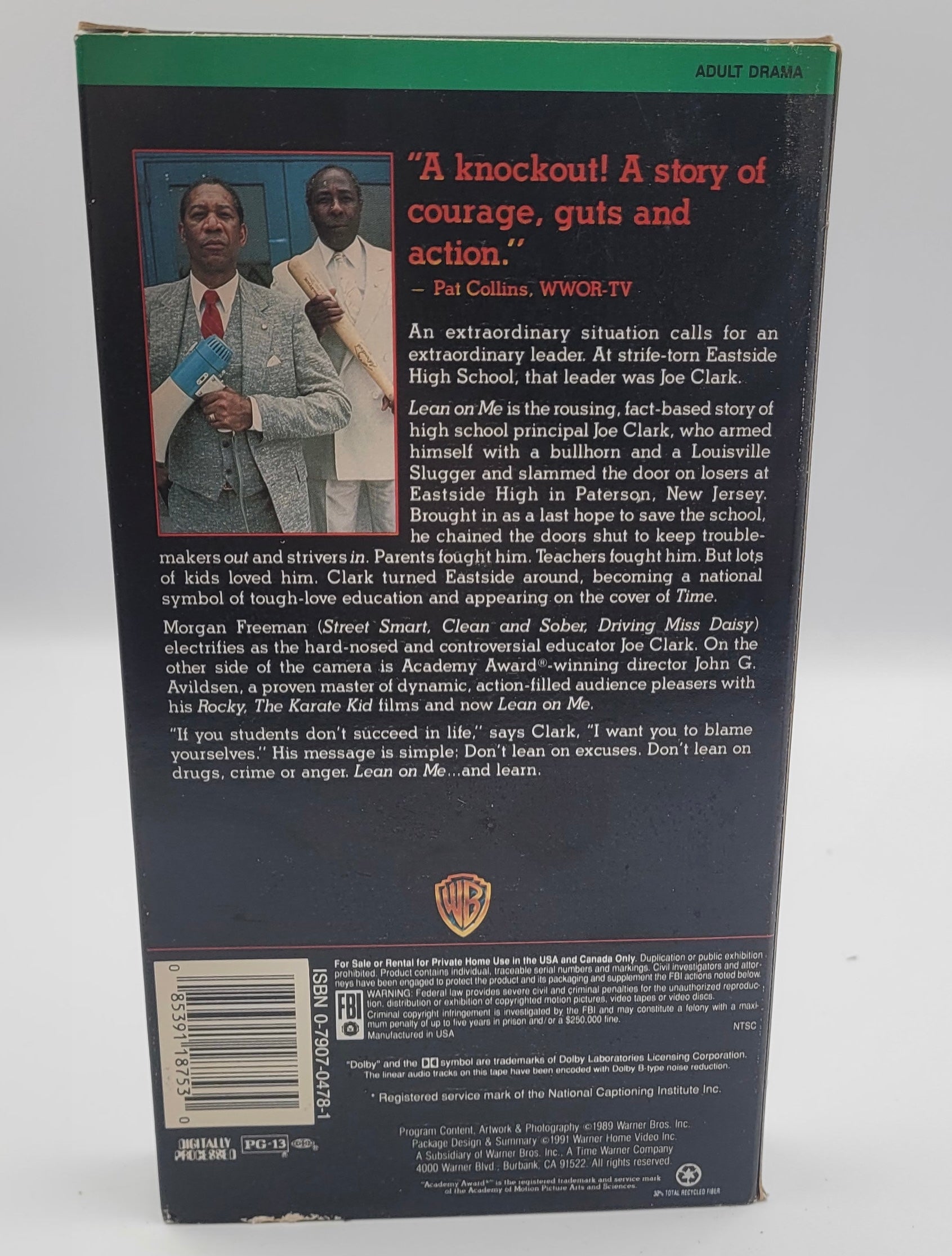 Lean on Me (1989) – VHS Tape | Morgan Freeman | Warner Bros. Vintage Drama