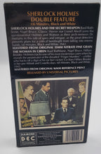 Sherlock Holmes Double Feature VHS (1996) – Basil Rathbone Classic Mysteries