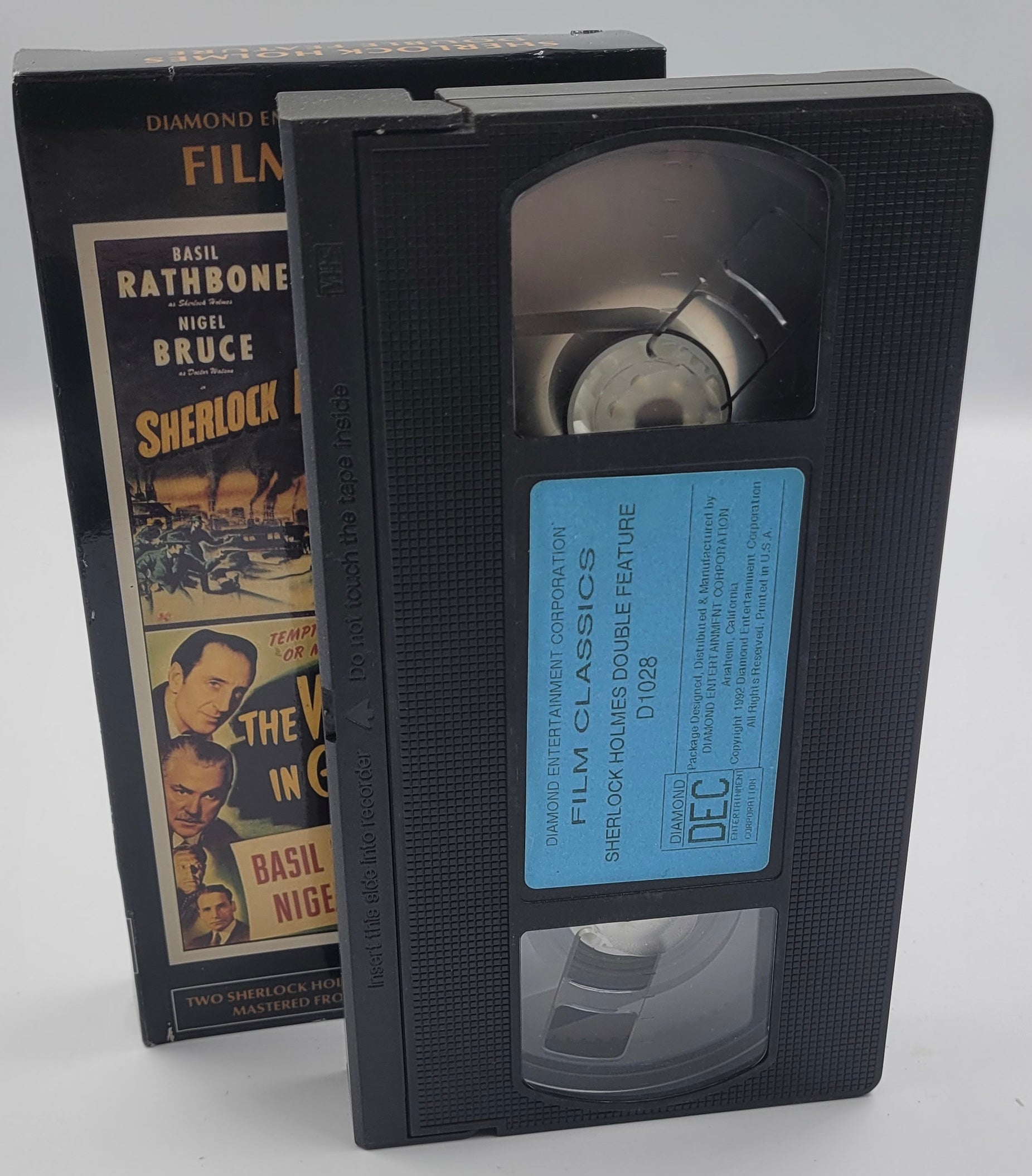 Sherlock Holmes Double Feature VHS (1996) – Basil Rathbone Classic Mysteries