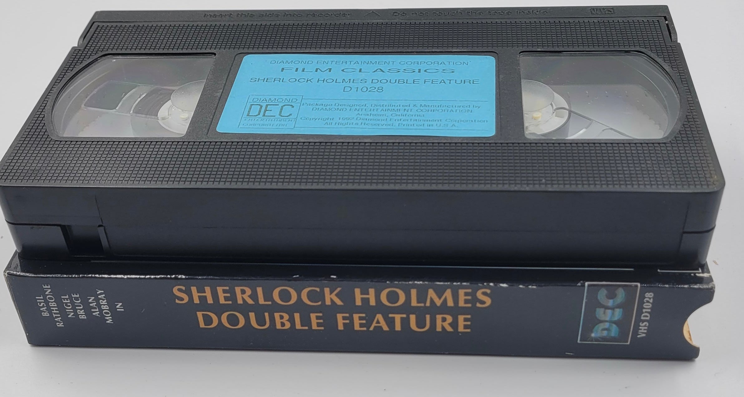 Sherlock Holmes Double Feature VHS (1996) – Basil Rathbone Classic Mysteries