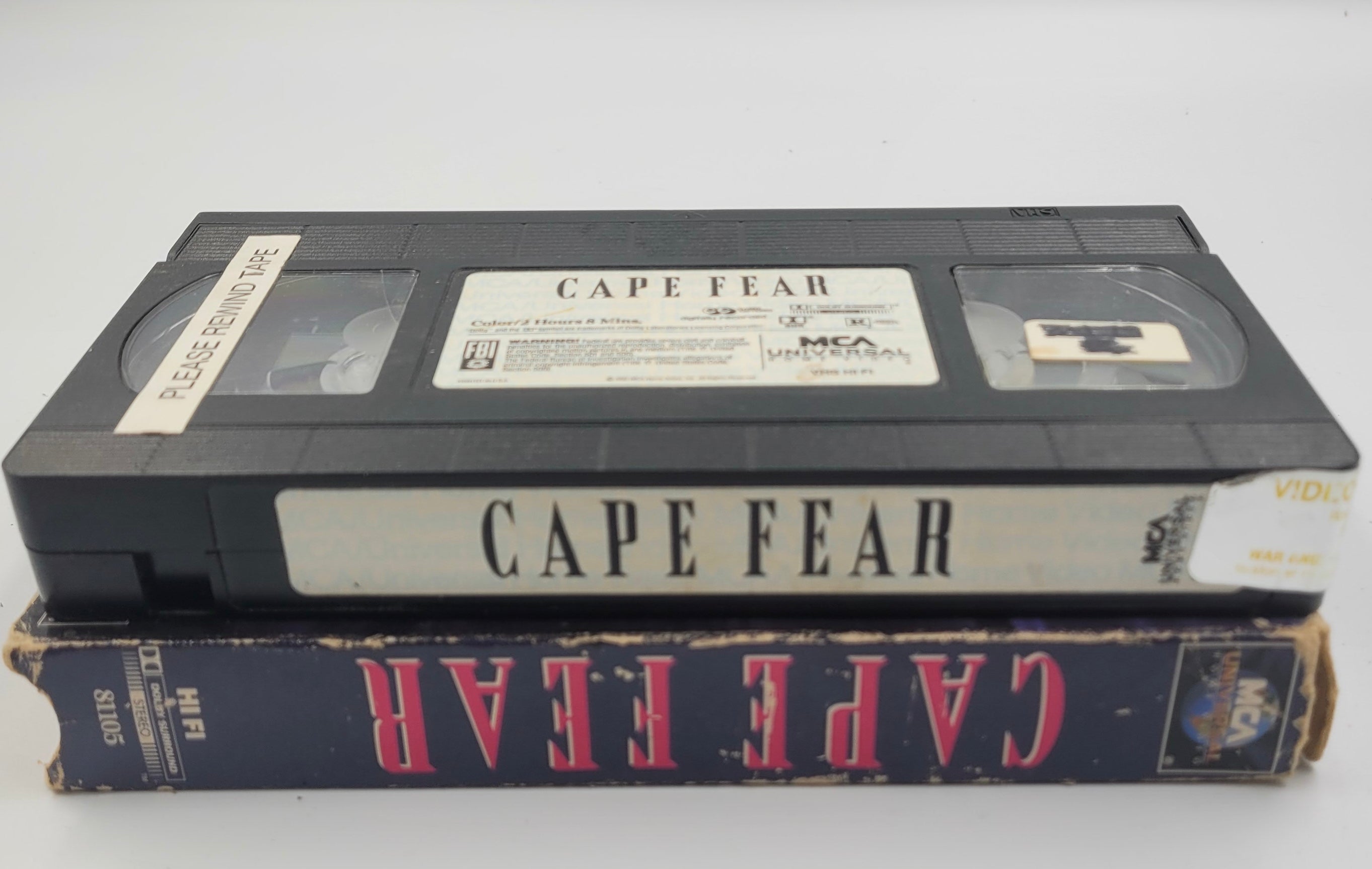 Cape Fear VHS 1992 Former Rental Robert De Niro Thriller Movie Tape