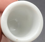 Vintage Michigan Porcelain Souvenir Thimble – Deer & Trees Emblem with Gold Trim