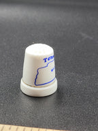 Vintage Tennessee Souvenir Thimble – Nashville Highlighted in Blue