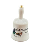 Miniature Vintage New Hampshire Souvenir Bell – Purple Lilac & Finch