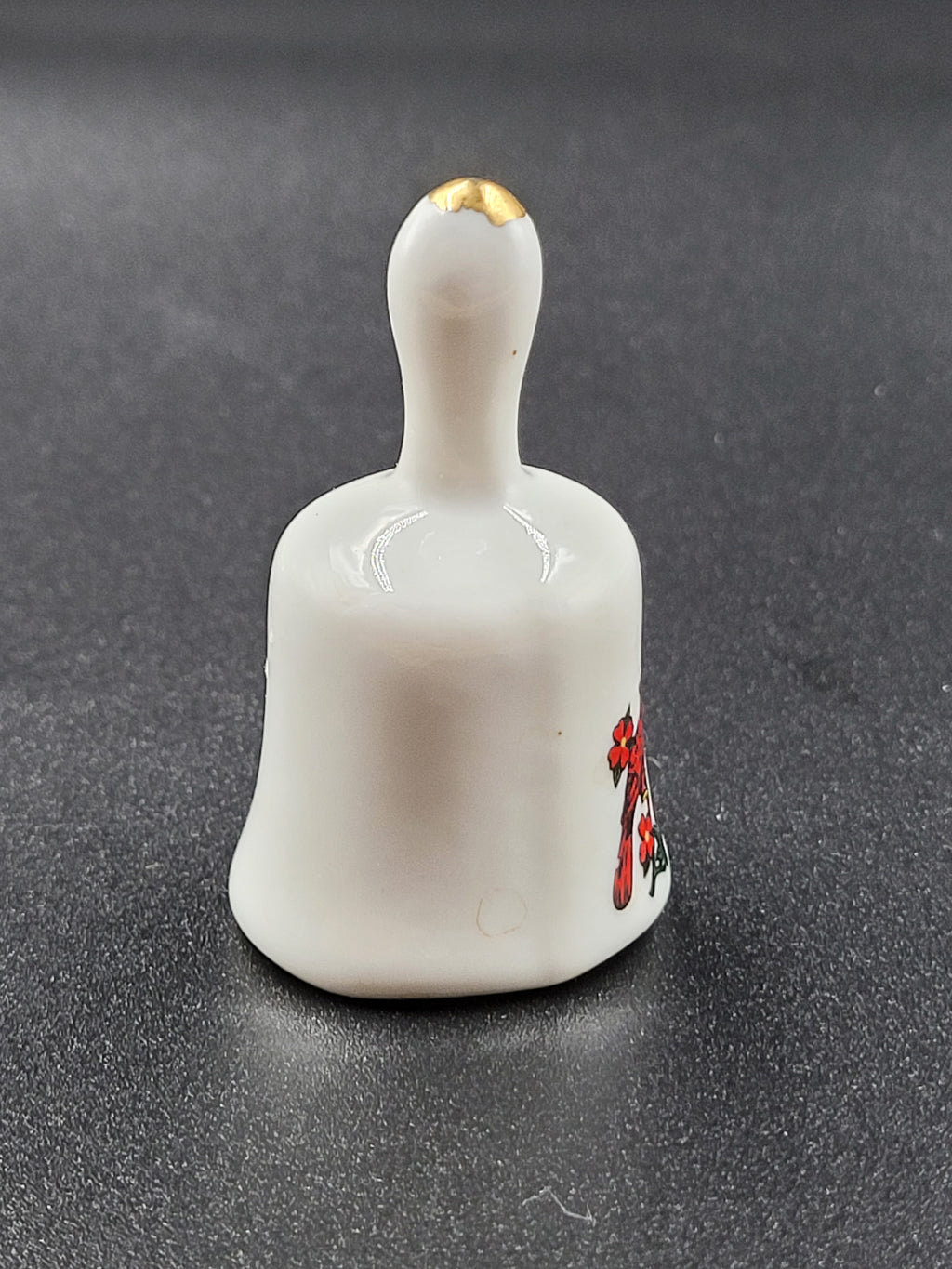 Vintage Great Smoky Mountains Souvenir Bell – Cardinal Bird with Gold Trim