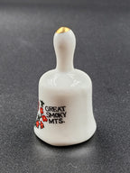 Vintage Great Smoky Mountains Souvenir Bell – Cardinal Bird with Gold Trim