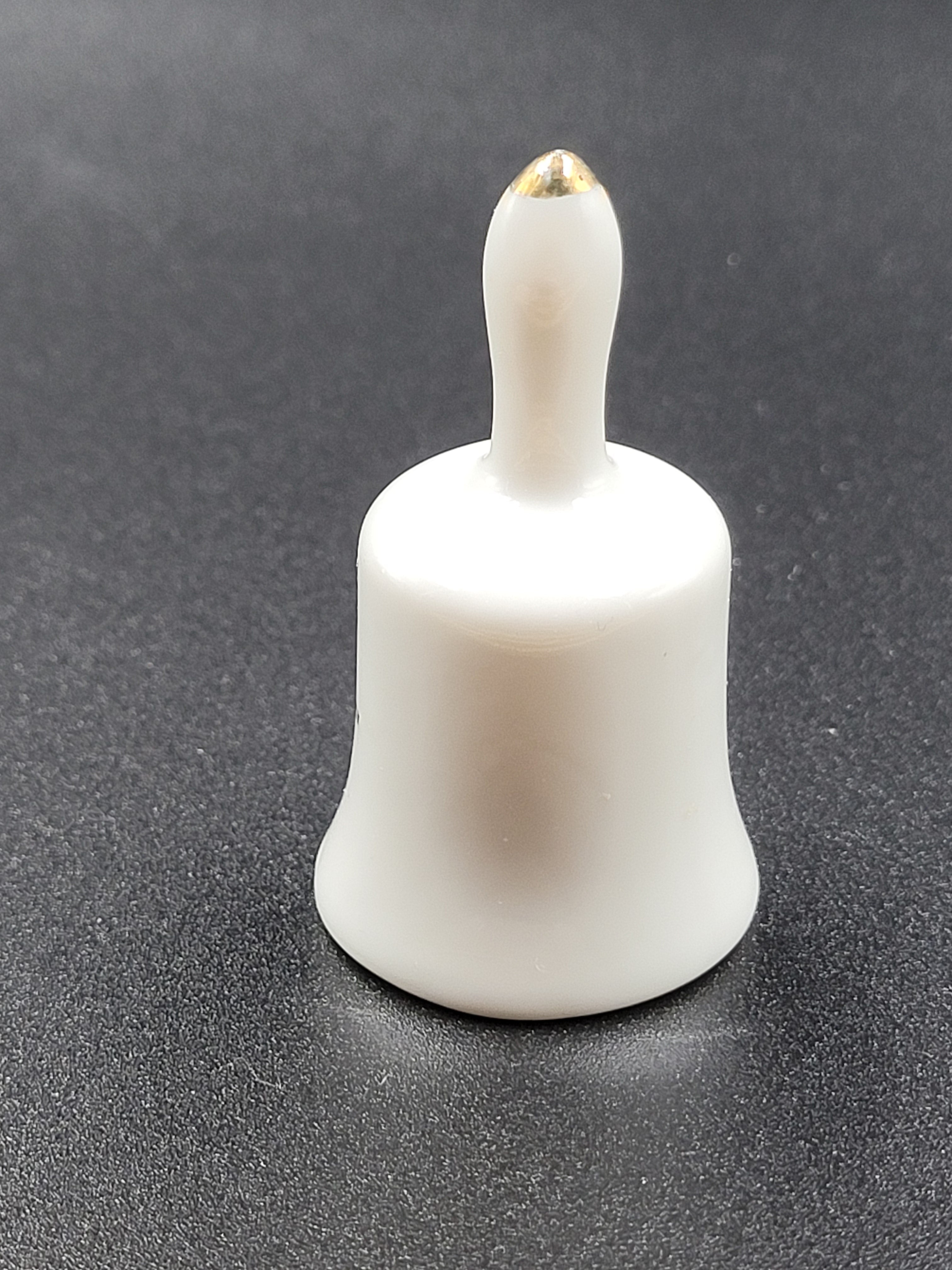 Miniature Utah Souvenir Bell – Sego Lily & California Gull – Vintage Ceramic