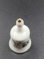 Miniature Utah Souvenir Bell – Sego Lily & California Gull – Vintage Ceramic