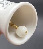 Miniature Utah Souvenir Bell – Sego Lily & California Gull – Vintage Ceramic