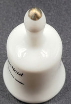 Miniature Connecticut Souvenir Bell – Robin & Mountain Laurel – Vintage Ceramic with Gold Trim