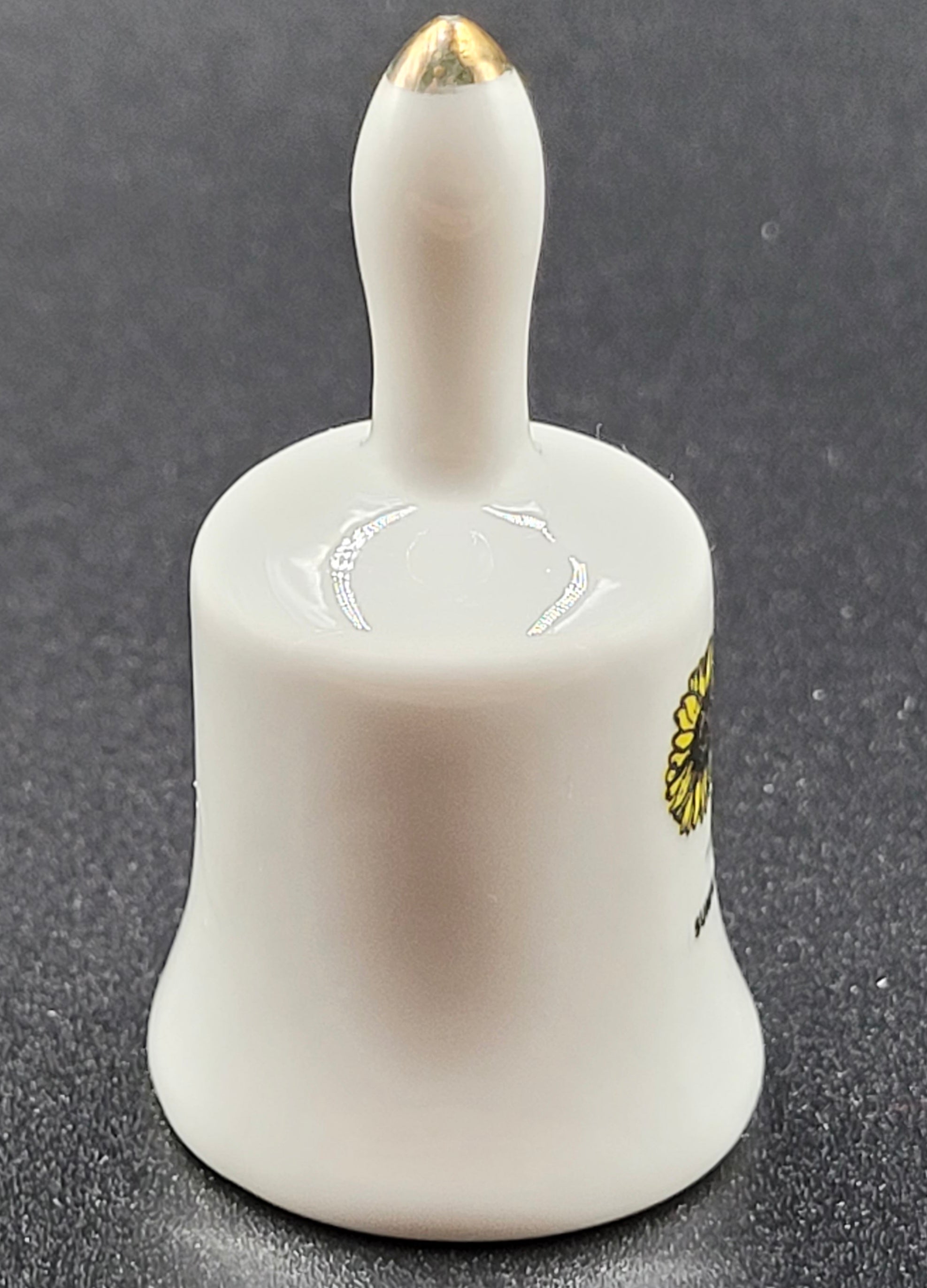 Miniature Kansas Souvenir Bell – Western Meadowlark & Sunflower