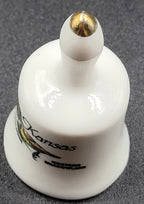 Miniature Kansas Souvenir Bell – Western Meadowlark & Sunflower