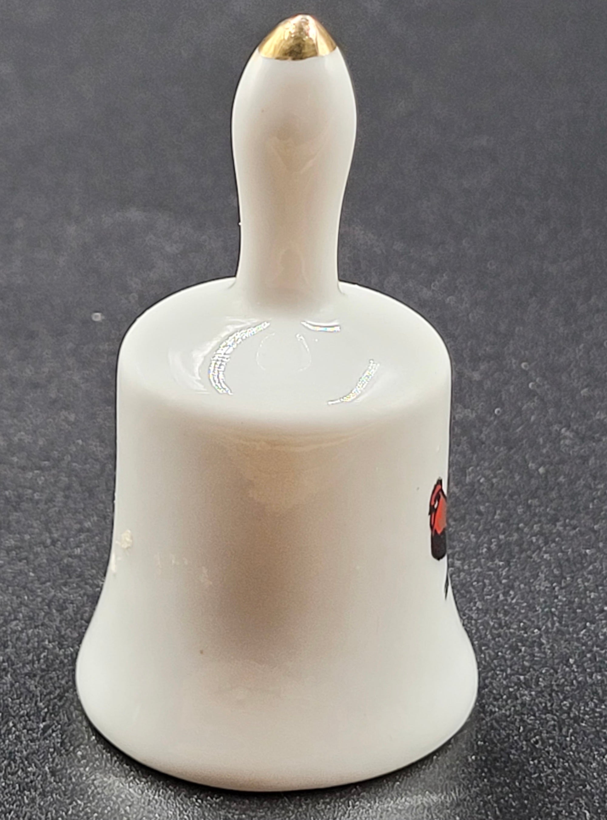 Miniature Rhode Island Red Ceramic Souvenir Bell – Vintage State Bird Collectible