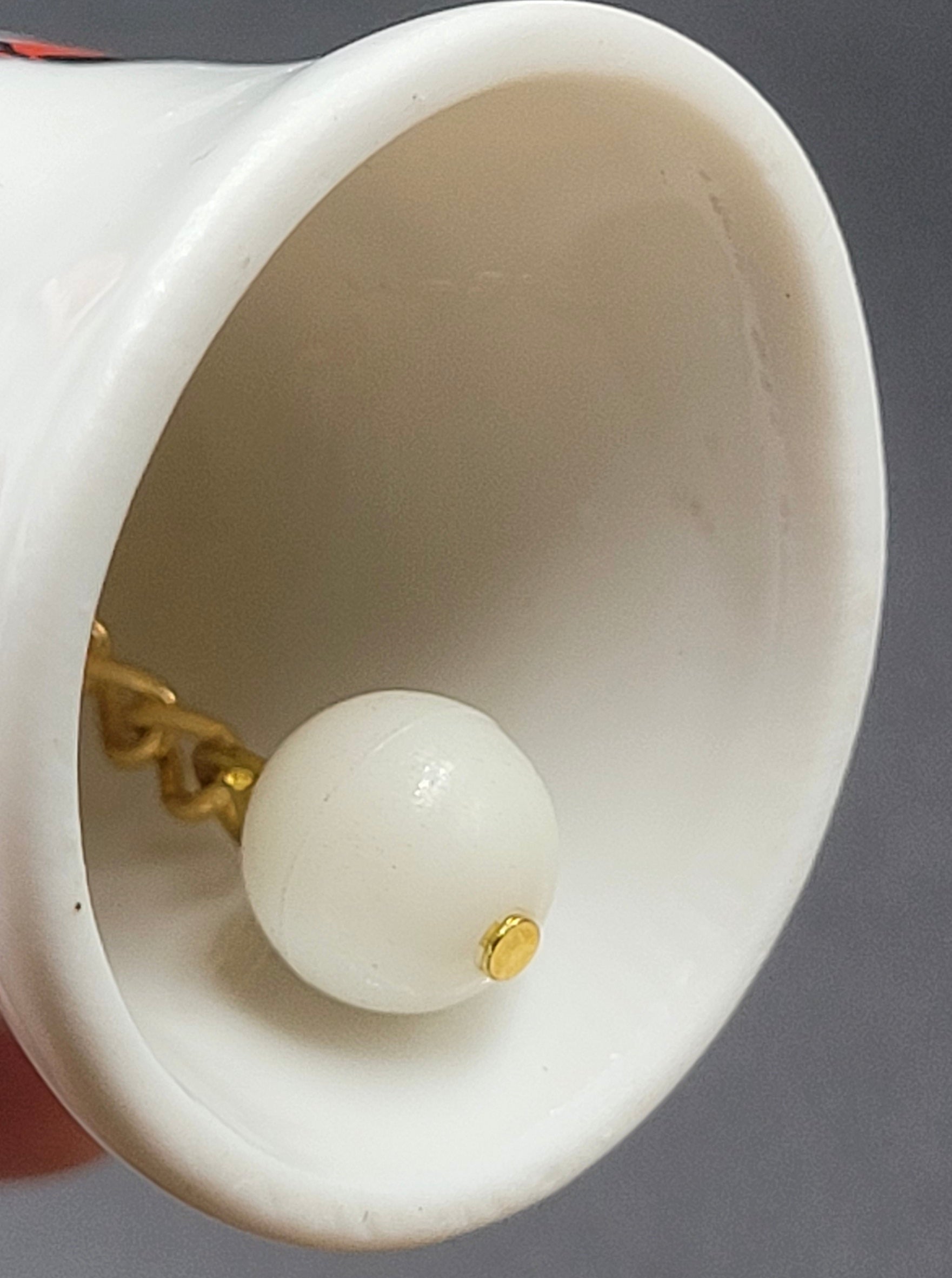 Miniature Rhode Island Red Ceramic Souvenir Bell – Vintage State Bird Collectible