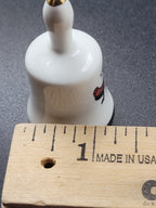 Miniature Rhode Island Red Ceramic Souvenir Bell – Vintage State Bird Collectible