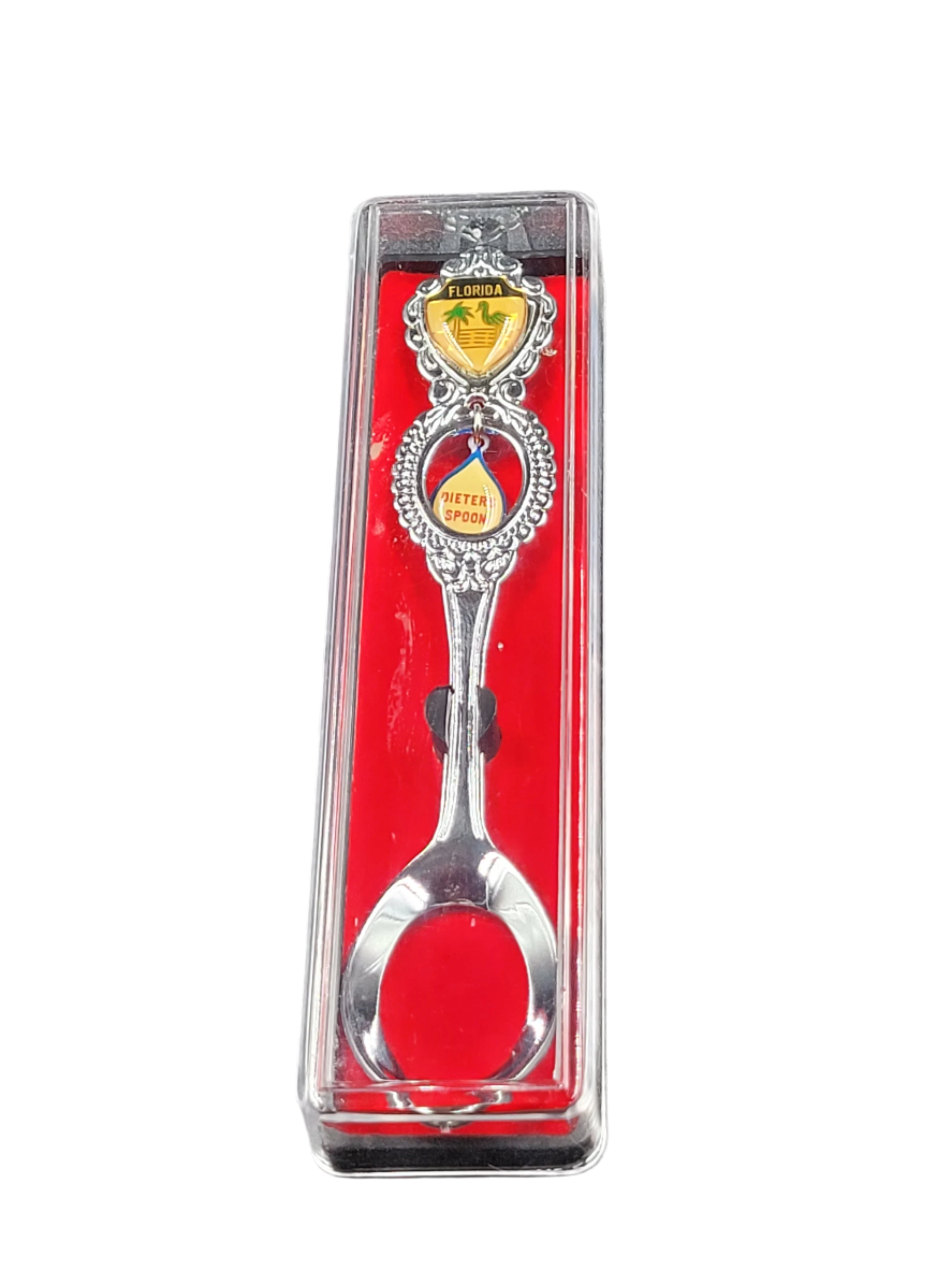 Vintage Florida Dieter’s Spoon – Souvenir Novelty in Velvet Case
