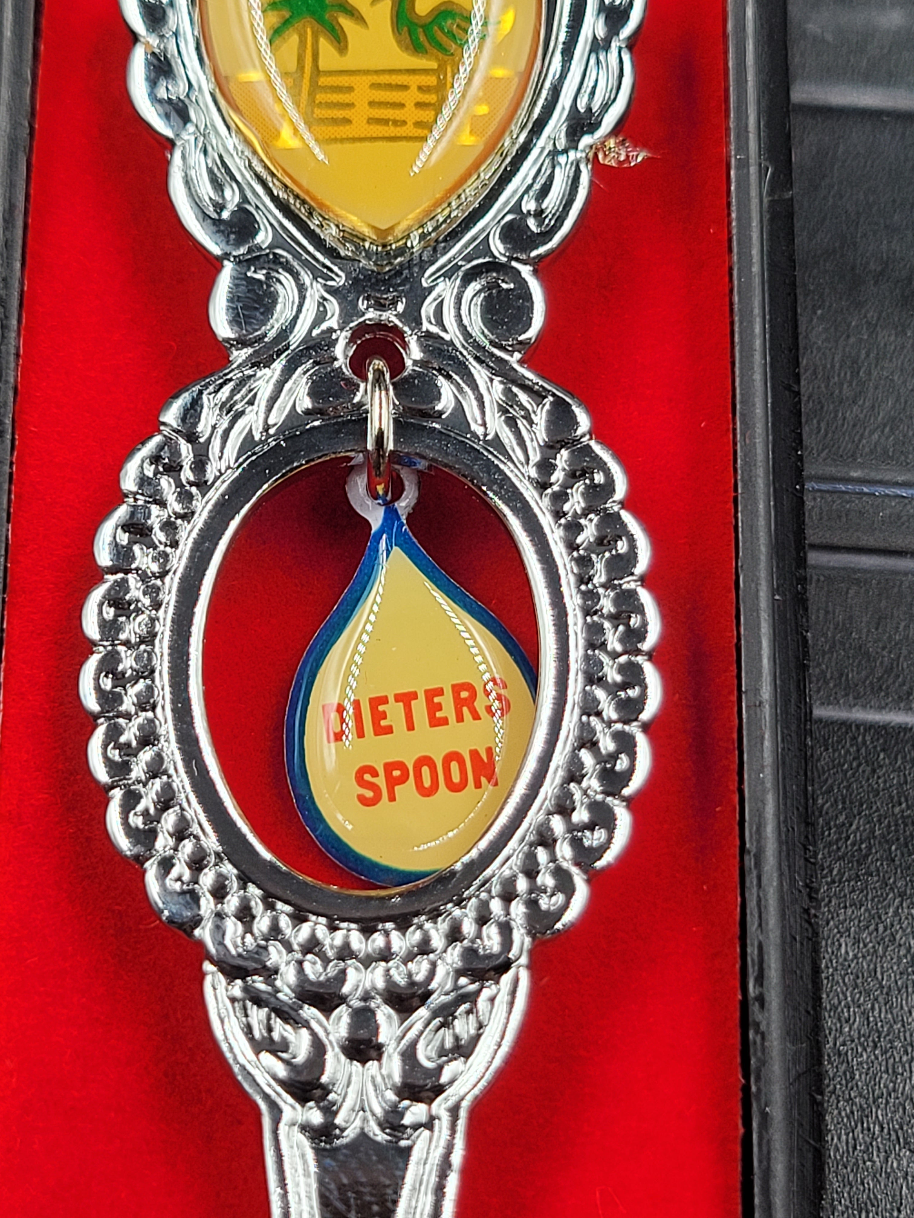 Vintage Florida Dieter’s Spoon – Souvenir Novelty in Velvet Case