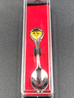 Vintage Florida Souvenir Spoon – Yellow Shield with Palm Trees in Velvet Box
