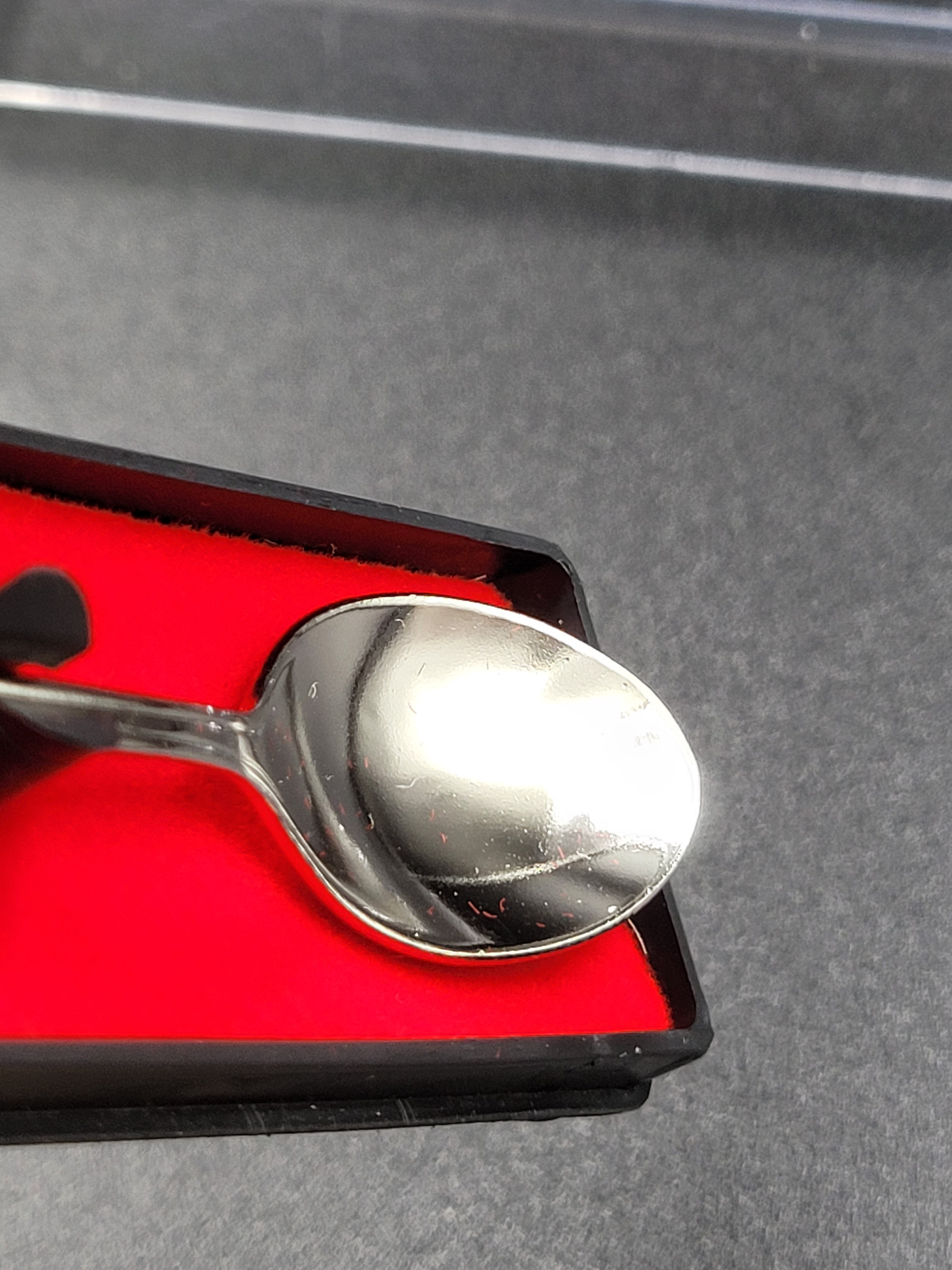 Vintage Florida Souvenir Spoon – Yellow Shield with Palm Trees in Velvet Box