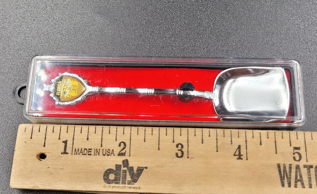 Vintage Florida Miniature Scoop – Silver-Tone Souvenir in Original Display Case