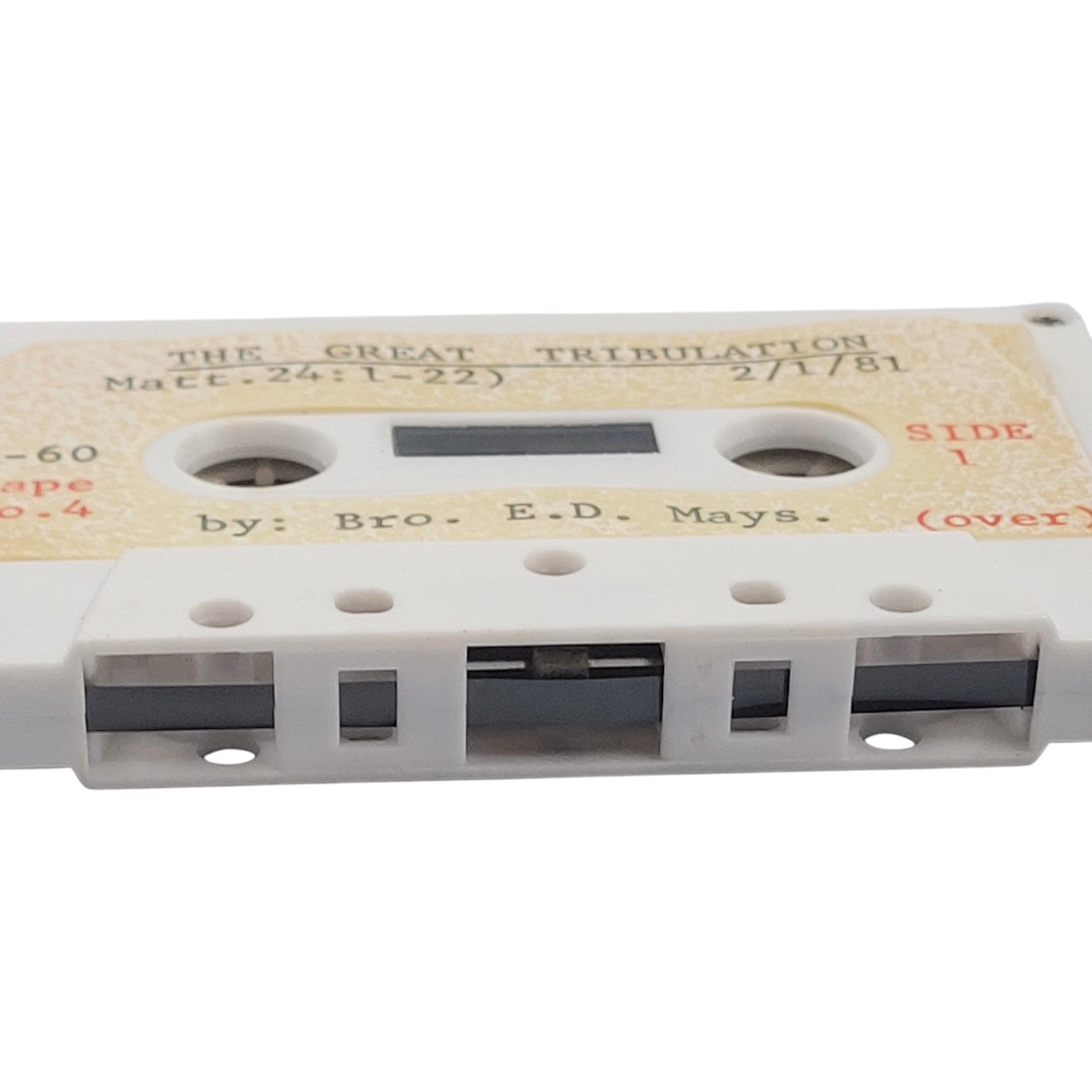 Vintage Sermon Cassette – The Great Tribulation (Matt. 24:1–22) – Bro. E.D. Mays – 1981