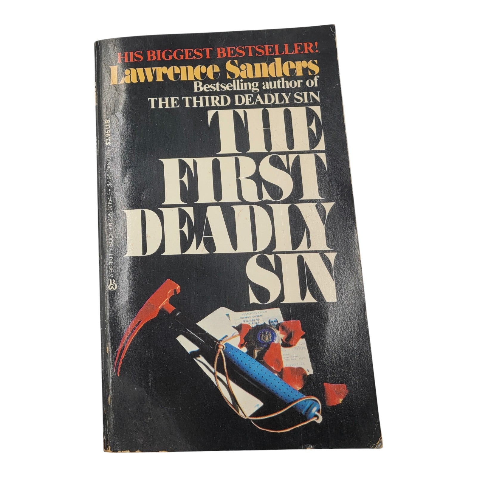 The First Deadly Sin by Lawrence Sanders – Berkley 1983 Vintage Paperback