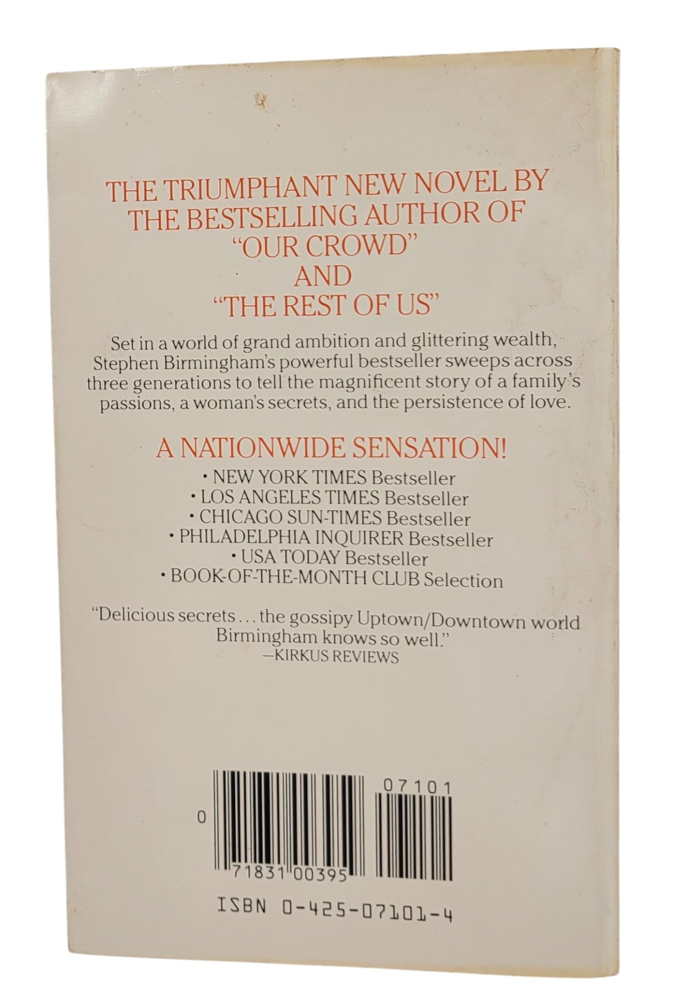 The Auerbach Will by Stephen Birmingham (1983 Berkley Vintage Paperback)