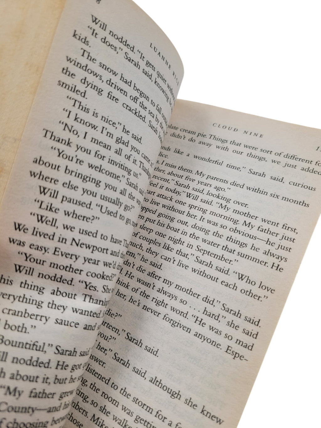 Cloud Nine by Luanne Rice | Vintage Bantam Paperback Romance Fiction