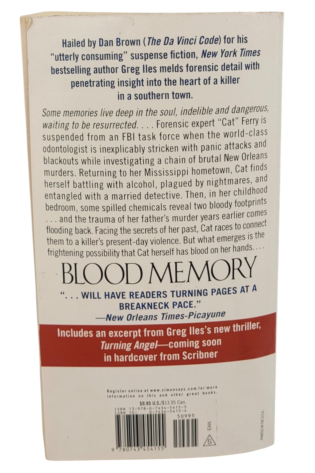 Blood Memory by Greg Iles – 2005 Pocket Star Books Premium Paperback