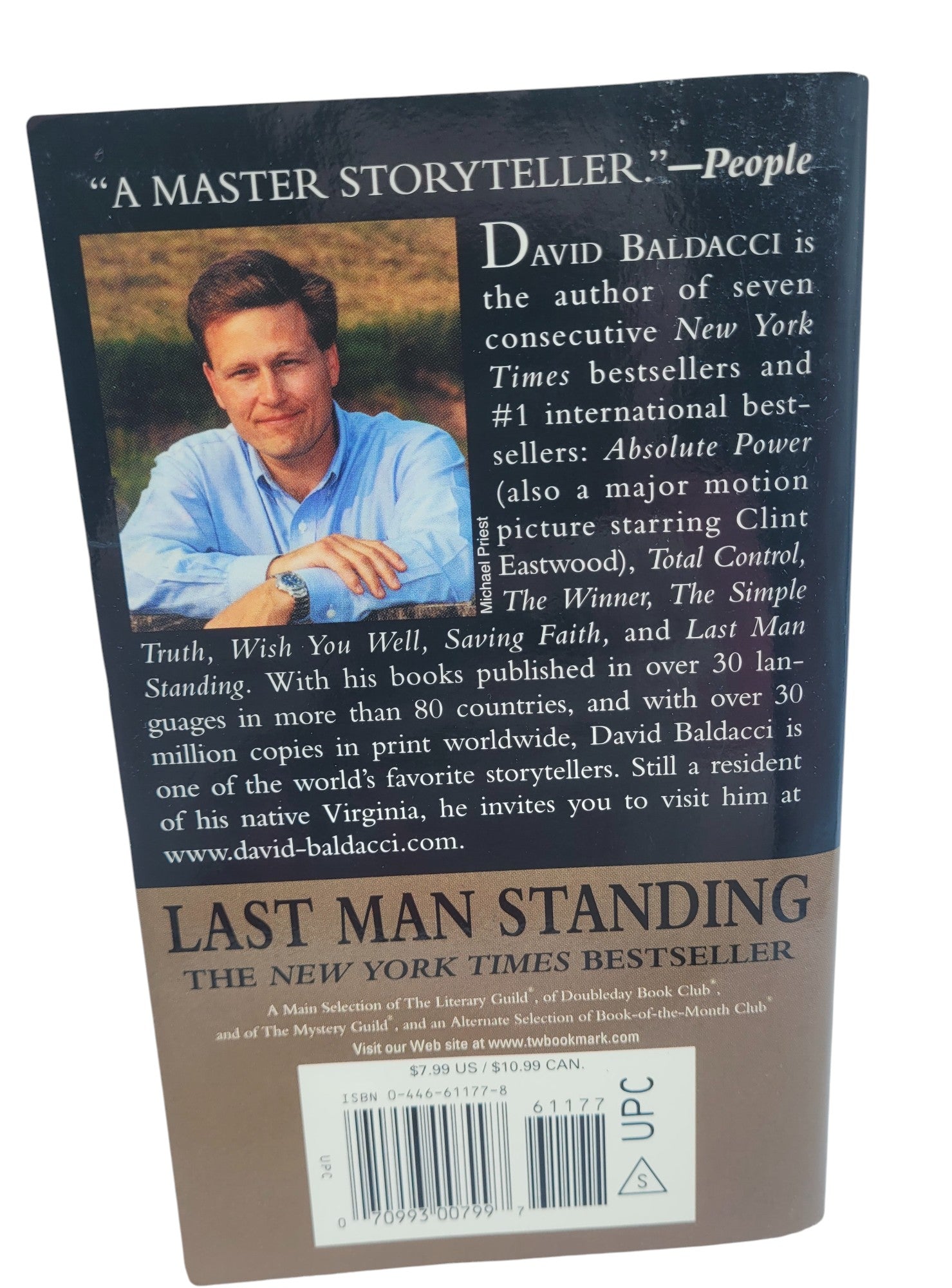 Last Man Standing by David Baldacci – Vintage Warner Books Paperback 2002