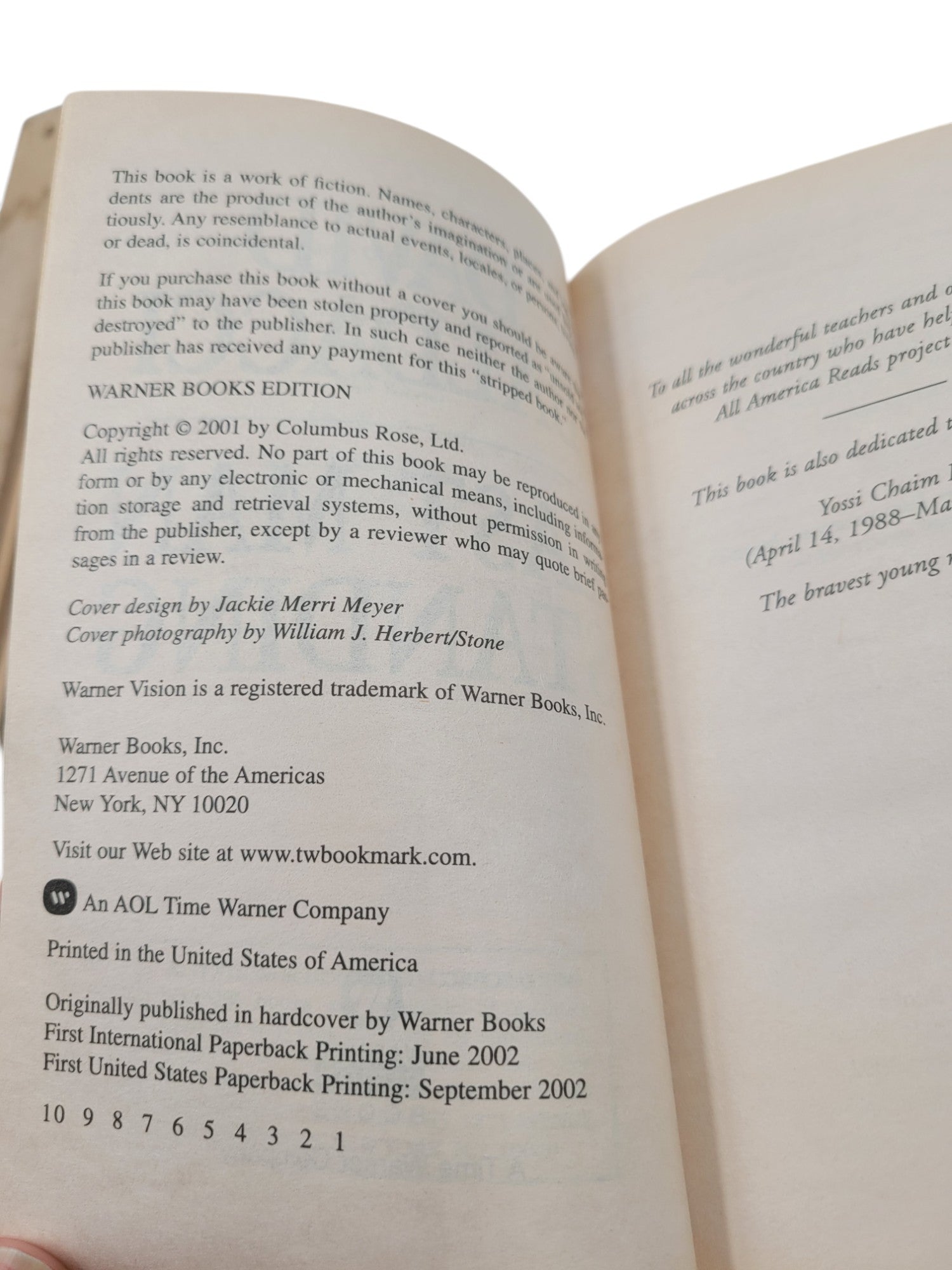 Last Man Standing by David Baldacci – Vintage Warner Books Paperback 2002