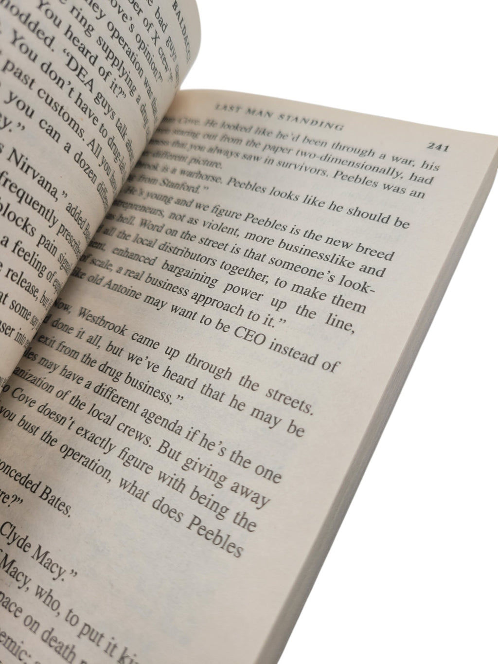 Last Man Standing by David Baldacci – Vintage Warner Books Paperback 2002