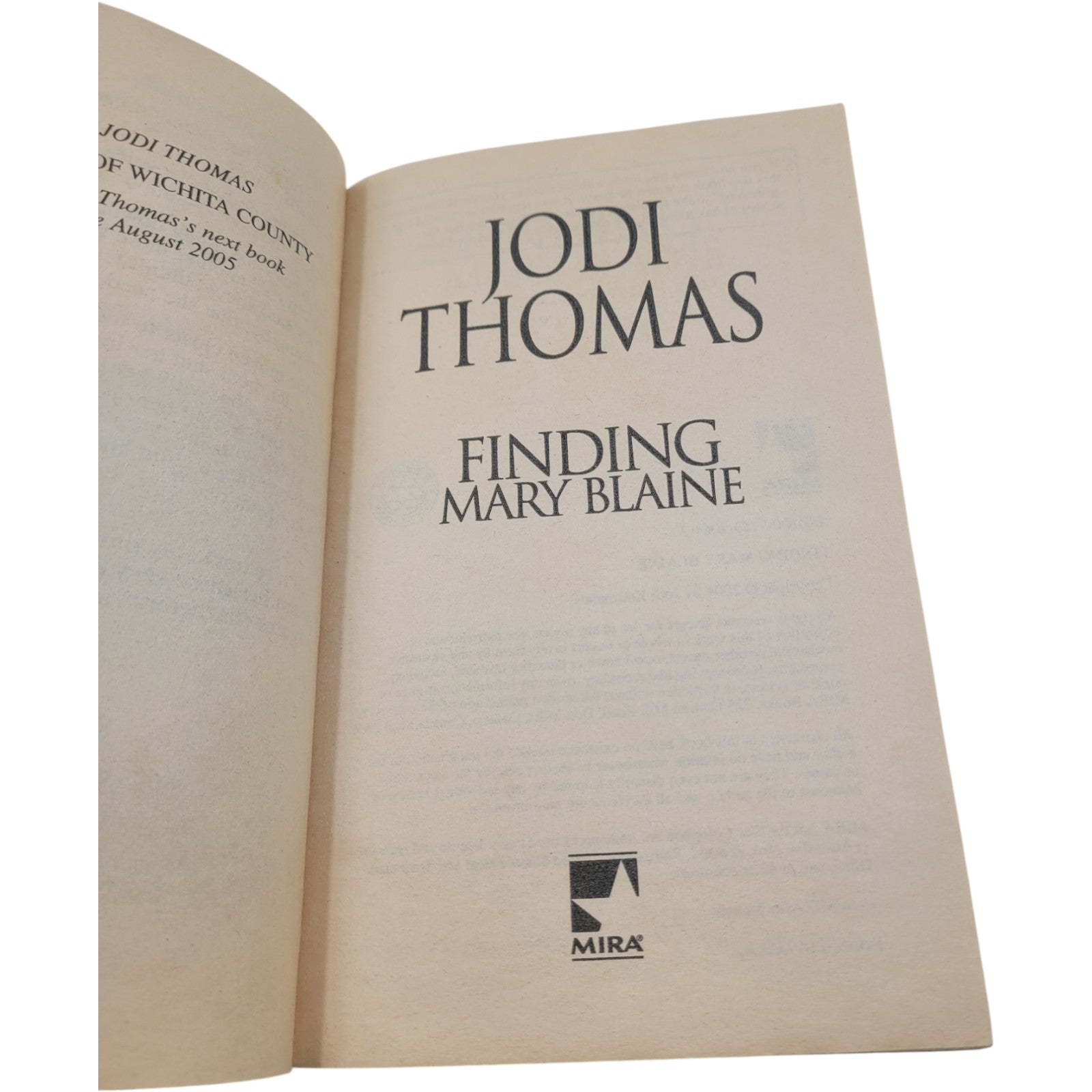 Finding Mary Blaine by Jodi Thomas – USA TODAY Bestselling Author – Vintage Paperback