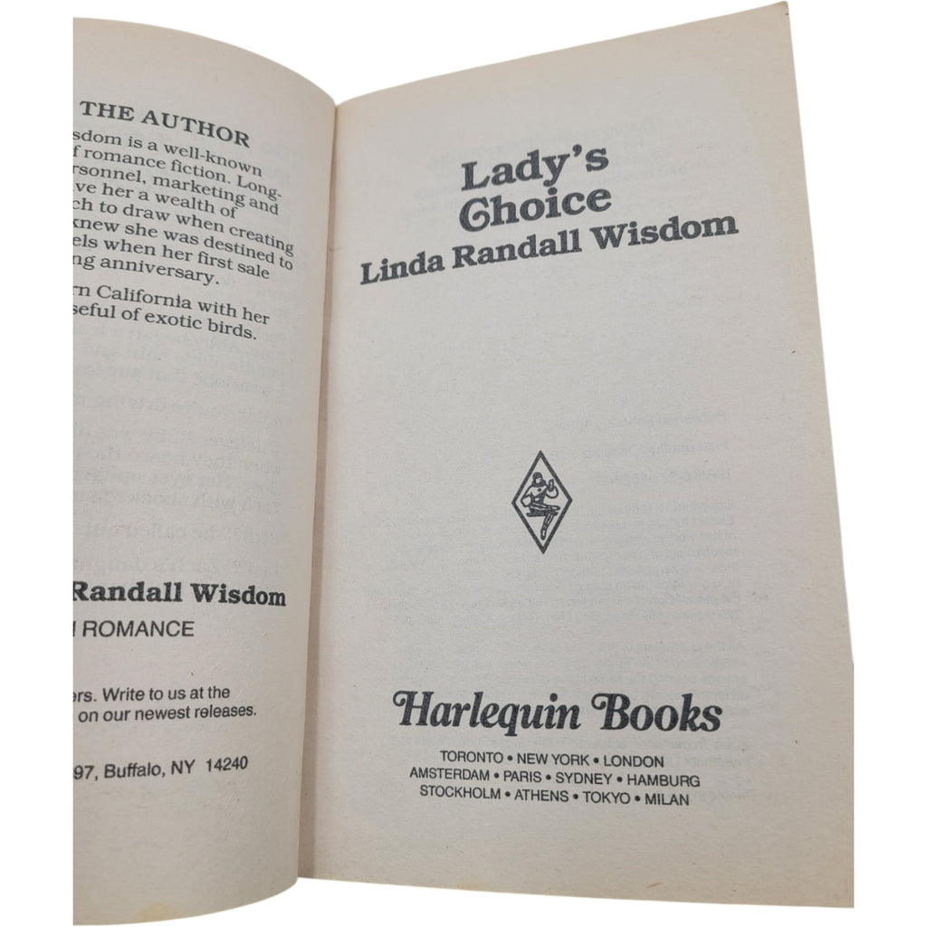 Lady's Choice by Linda Randall Wisdom – Harlequin American Romance #284 (1988)