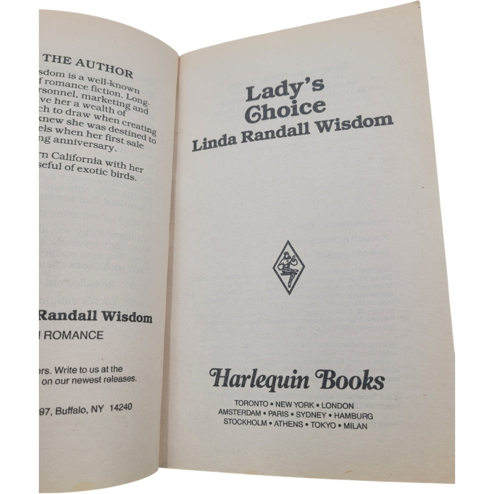 Lady's Choice by Linda Randall Wisdom – Harlequin American Romance #284 (1988)