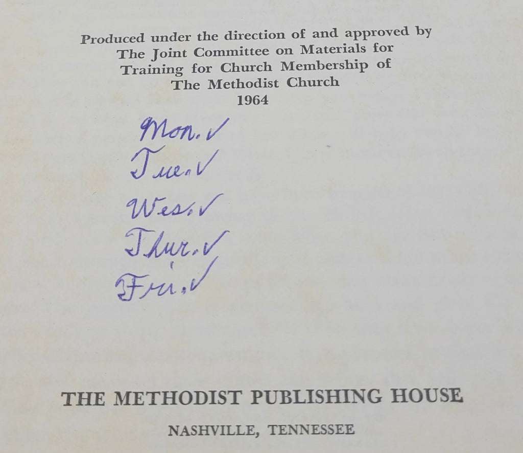 1964 Methodist Church Membership Manual for Boys & Girls – Vintage Religious Guide
