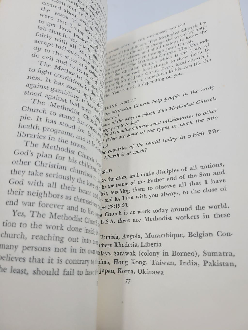 1964 Methodist Church Membership Manual for Boys & Girls – Vintage Religious Guide