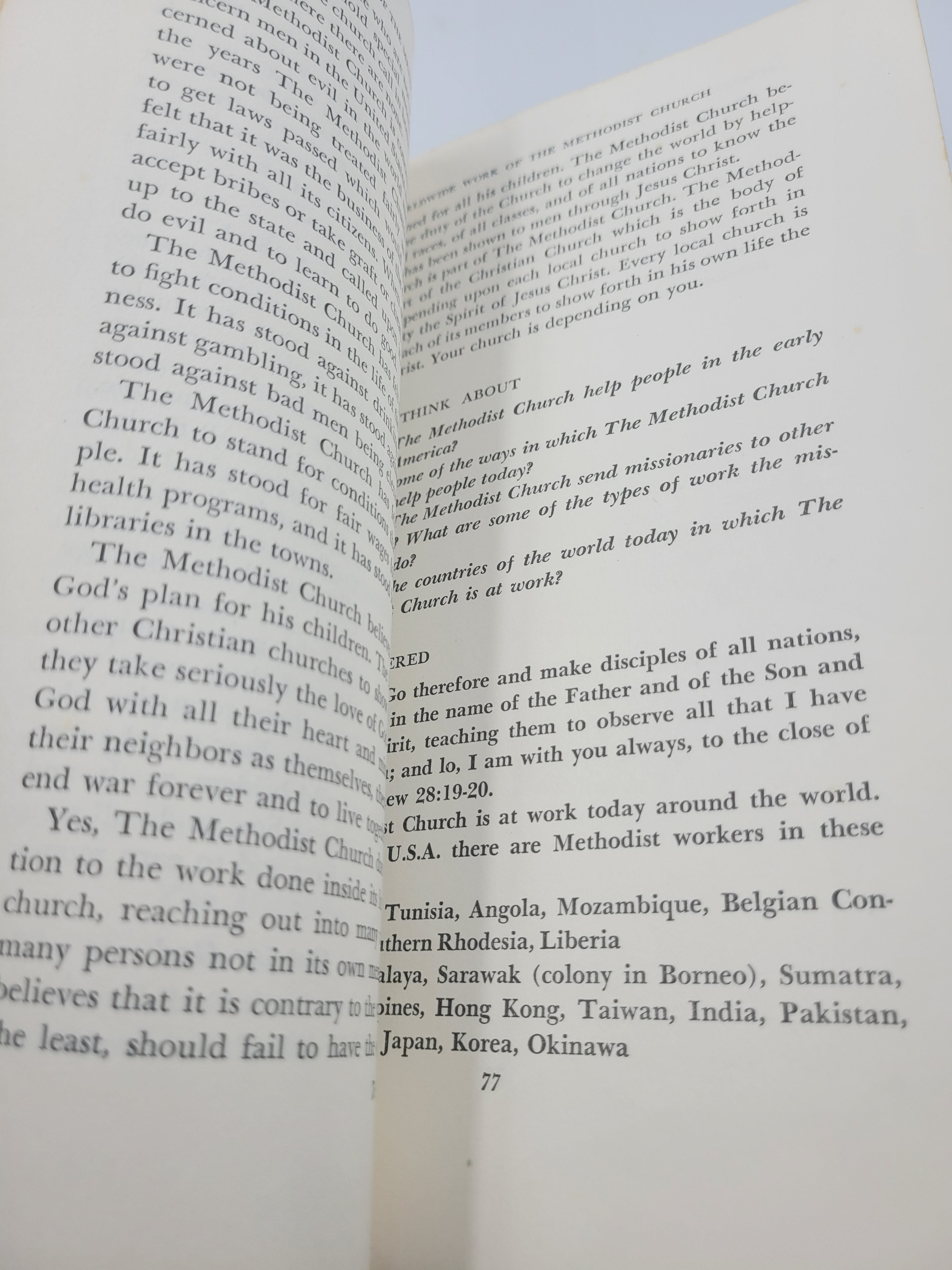 1964 Methodist Church Membership Manual for Boys & Girls – Vintage Religious Guide